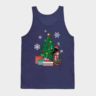 Punkin Puss Around The Christmas Tree Tank Top